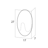 Āķis ovals mini pašlīmējošs,hrom