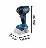 CORDLESS IMPACT WRENCH GDS 18V-210C, without battery and charger, BOSCH 06019J0300