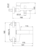 Vannas maisītājs PAROS, melns xx