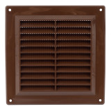 ventilation grille plastic, 150x150mm, brown