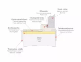 Комплект межкомнатной двери Vega-1, каштан, 600 x 2000 мм, с коробкой