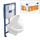 Комбинированная упаковка ViConnect + O.Novo+сиденье+клавиш смыва, белый, Villeroy&Boch