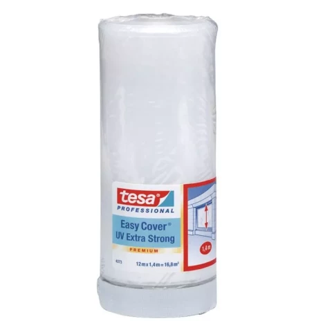 tesa 04373 EasyCover UV extra strong Plēve 12/2600 Masking film with special Outdoor Cloth tape