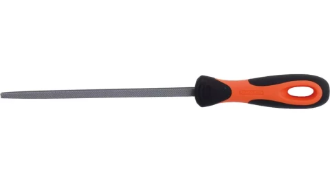 Četrstūru vīle 8" 200mm, vidējs rievojums, Ergo rokturis, BACHO 1-160-08-2-2