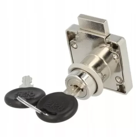 Mēbeļu slēdzene D-19mm, L-22mm niķelēta KA:D20