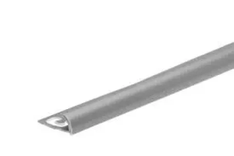 FLĪŽU LĪSTE PVC 8MM, tumši pelēka ārējais stūris