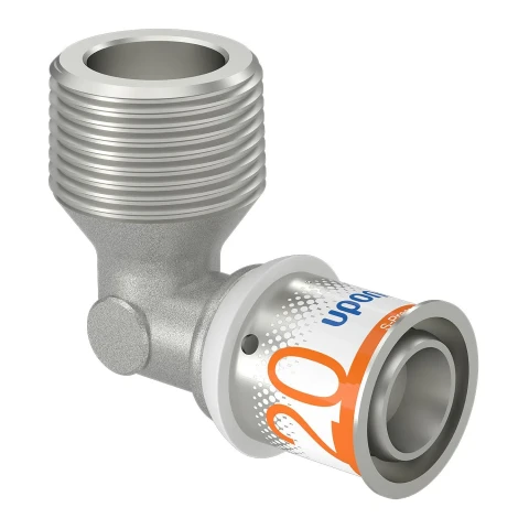1070534 Uponor press elbow 90° metal, 20-3/4" male thread