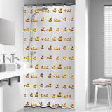 DUCKLING shower curtain vinyl, yellow, 180x200cm