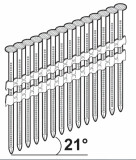STRAIGHT COLLATED NAILS 21° ROUND HEAD, BARBED. M-FUSION
