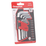 DRAUMET Hex key wrench set - 9pcs, short 1,5 - 10mm