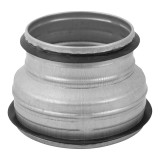 transition joint metal, 160-125mm with rubber, extruded