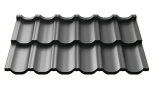 Mеталлическое покрытие крыши RUUKKI FiINNERA 52мм, 708х1190мм, покрытие 660х1140мм 0.5мм 3.8кг RR23