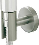 BOSTON conical shower holder, brushed stainless steel