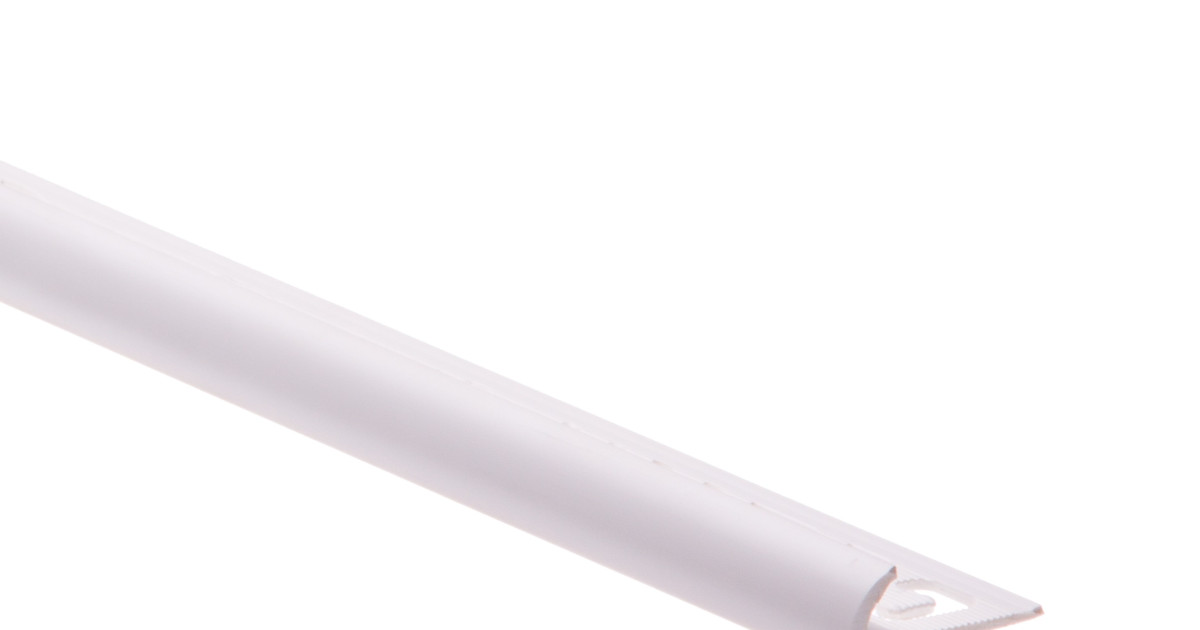 FLĪŽU LĪSTE PVC 8MM, BALTA ārējais stūris