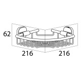 RAMOS corner basket, chrome