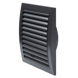 Ventilation grille plastic, 190x190mm, ø125mm, adjustable, anthracite