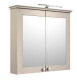 KAME Siesta Bathroom mirror cabinet with LED, 79cm, IP44, 4000K, gray cashmere 170141560