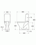 Toilet Nordic³ 3500 - concealed S-trap