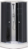 Dušas kabīne ar zemo palktni 90x90cm,  melns aizmugurējais stikls OW-MS07 BLACK