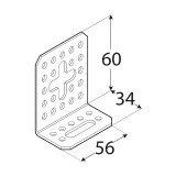 Adjustable square 60x34x56x2.0mm