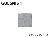 Декоративные бетонные плиты тротуара GULSNIS1 225x225x50mm, темно-серый, 5 кг / шт, 1042kg / поддон IZPĀRDOŠANA