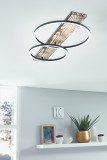 Ceiling lamp EGLO Boyal LED 2X12W shaded wood 99408