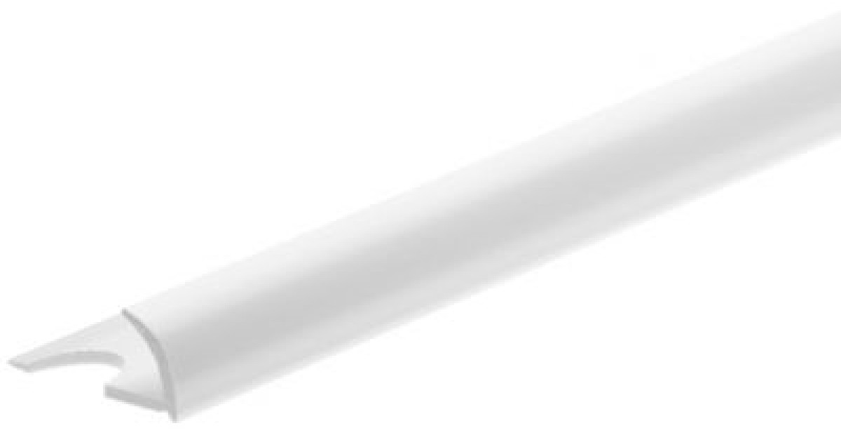 FLĪŽU LĪSTE PVC 9MM, BALTA ārējais stūris