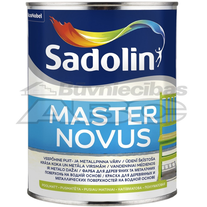 Sadolin MASTER NOVUS 15 BW 10L Alkīda krāsa uz ūdens bāzes
