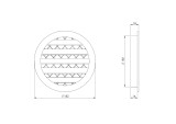 grille aluminium alloy, Ø160mm