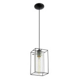 Ceiling lamp EGLO Loncino E27 max60W black 49495