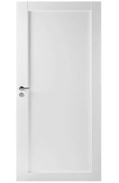 Durvis Unique 501 8x21 ar pārfalci baltas (paneļdurvis)