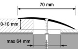 Profils salaid.pārsegšanai PR 10 A1 0.93m, sudraba