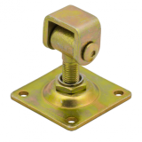 Domax adjustable hinge with plate M18x90, yellow galvanized 8424