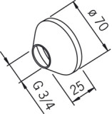 ORAS Rozete (2gb) H=25mm, 203504/2