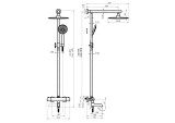 Shower set ETNA with thermostat Thermo-10 (SW) with spout, 625048 02593