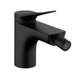 Hansgrohe Single lever bidet mixer with pull-out waste Vivenis, matte black, HG75200670