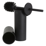 BOSTON toilet brush & holder, black stainless steel