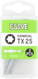 Uzgaļi koniskie TX25X70mm 3gab/iep., ESSVE 9980312