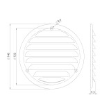 Metāla reste d=100mm cinkota