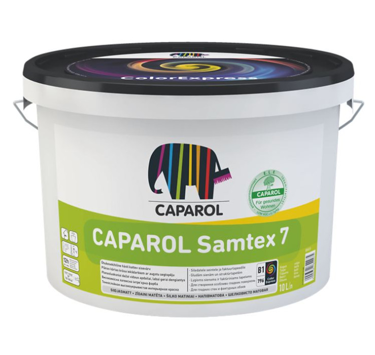 Caparol SAMTEX 7 B1 2.5L Matēta lateksa krāsa