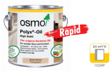 OSMO 3240 eļļa ar vasku 2.5L ātri žūstoša Balta caurspīdīga