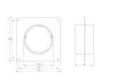 circular flange plastic, Ø100mm