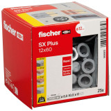 Дюбель FISCHER нейлоновый SX Plus 12x60, 25 шт.