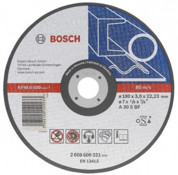 Круг отрезной 180х3.0x22.2 мм для металла Expert BOSCH