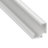 AL PROFILE for LED strip 1m corner white lacquer + end caps + mounts + diffuser matt