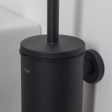 BOSTON toilet brush & holder, black stainless steel