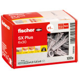 Дюбель FISCHER нейлоновый SX Plus 6x30, 100 шт.