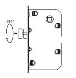 lock+striker plate (for flush door)+screws+key white