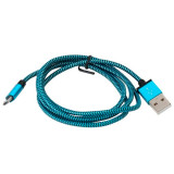 Savienojušais kabelis PLATINET   micro USB 1m, auduma, zils