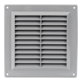 ventilation grille plastic, 150x150mm, grey